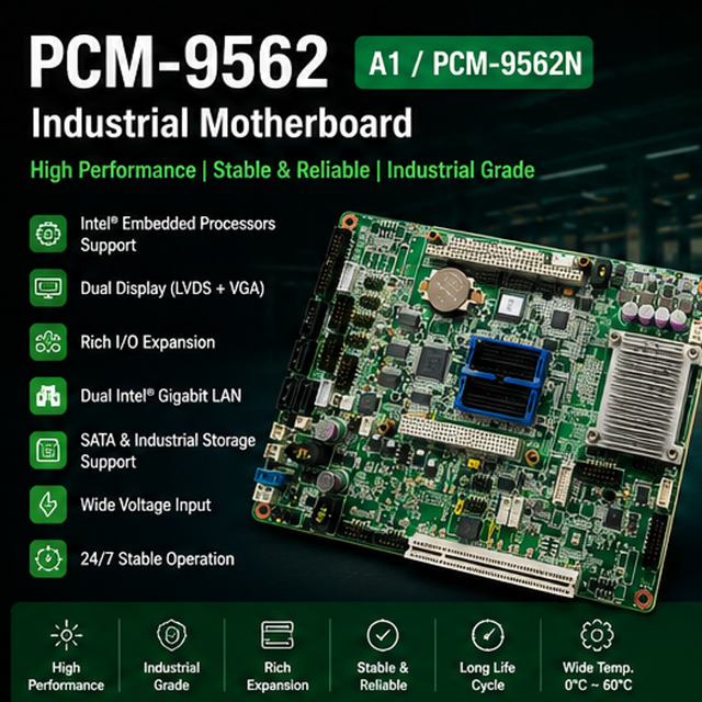 For Tested Advantech PCM-9562 REV.A1 Embedded Industrial Motherboard PCM-9562N 5.25 Inch SBC Single Board Computer