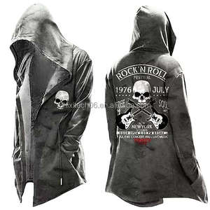 2026 Neuer 3D-gedruckter Totenkopf-Trenchcoat – Einzigartiger cooler Stil mit Pelzbesatz - Product Image 1