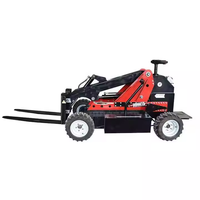Chariot téléhandler électrique miniature YCMG télécommandé, capacité 600 kg, tout-terrain, alimenté par batterie