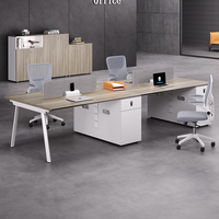Bureau de personnel de bureau, simple, moderne, rectangulaire, en bois, avec cloison modulaire, bureau d'ordinateur
