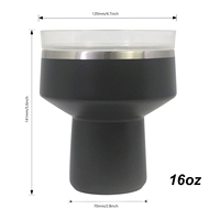 Gobelet à cocktail Saltini 16 oz, gobelet à margarita isotherme avec couvercle - Garde les boissons froides pendant des heures - Verres à cocktail