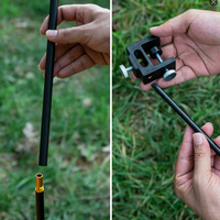 Support de lampe pliable pour camping en plein air, ultra-léger, portable, support de lampe de bureau, support de lampe suspendue