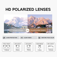 Lunettes intelligentes polarisées UV400 avec commande vocale, appels mains libres, pour le sport en extérieur et la conduite, lunettes de soleil audio