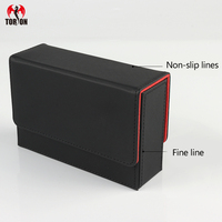 Boîte à cartes à collectionner Torson OEM en cuir PU, capacité 200 cartes, avec logo personnalisé, contient plus de 120 cartes à simple pochette pour Yu-Gi-Oh TCG/CCG