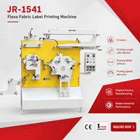Imprimante d'étiquettes flexo pour tissus JR-1541 d'usine d'origine, équipement d'impression flexographique pour rubans d'entretien de vêtements, 60 m/min