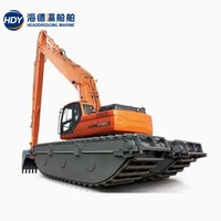 Excavatrice amphibie écologique pour la restauration des zones humides |   Excavatrice flottante de précision pour le dragage environnemental