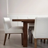 Ensemble de table et chaises de salle à manger rectangulaires vintage à la française, table de salle à manger en bois massif de style campagnard américain, directement de l'usine