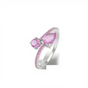 Bague Saphir Rose en Argent Sterling 925 KLSR11768 - Product Image 1