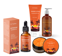 Marque privée Produits de beauté personnalisés Ensemble d'huiles de bronzage pour solarium naturel Kit de bronzage à usage domestique