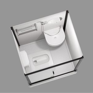 Unidad de Baño Integrada con Inodoro y Bañera, Separación de Zonas Secas y Húmedas para el Hogar - Product Image 2
