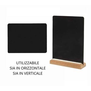 Mini tableaux noirs avec support en bois, lot de 12, design minimaliste double face, portables pour mémos et affichage - Product Image 3