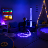 Équipement de thérapie par tube à bulles LED à changement de couleur, kit de salle sensorielle pour enfants autistes, apaisant