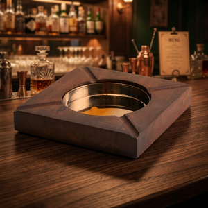 Square Wooden Desktop <b>Ashtray</b> Minimalist Design Home Use - Product Image 5