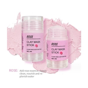 40g di argilla verde maschera rosa acido ialuronico e bastoncino minerale infuso di melma di melanzane melissa pulizia profonda dei pori della <span class=keywords><strong>pelle</strong></span> del <span class=keywords><strong>viso</strong></span> - Product Image 4
