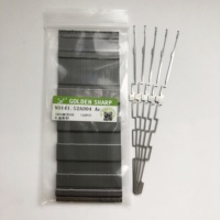 Aiguille circulaire pour machine à tricoter dorée et pointue