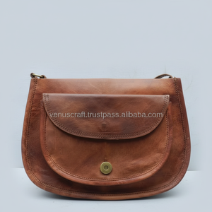 <b>Small</b> 100% Genuine <b>Leather</b> Shoulder Bag Crossbody Bags For Women Saddle <b>Purse</b> And Satchel Bag Handbag Lightweight Handmade <b>Purse</b> - Product Image 1