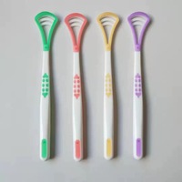 Limpiador y raspador de lengua de silicona y plástico de doble cara, duradero, para el cuidado bucal, limpieza dental higiénica y alivio del mal aliento
