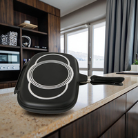 Poêle à frire double face en aluminium de 32 cm à usage commercial pour les restaurants
