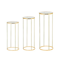 Support de fleurs en fer forgé doré sur pied, design épuré, pour fêtes, grandes ouvertures et décoration intérieure