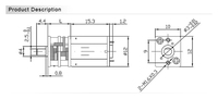 DC 12V 15-4000RPM N20 Motor Roda Gigi Logam Mikro Mini Dudukan Flens IP55 GA12-N20 untuk Peralatan Rumah Tangga Kipas Perahu Lengan Robot Robot