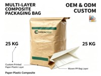 Sac en papier-plastique composite flexible empilable et imprimable à fond plat pour l'emballage de produits de marque