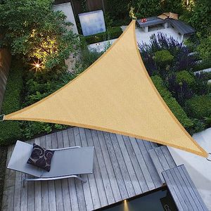 180gsm HDPE ngoài trời không thấm nước vườn vải bóng tùy chỉnh kích cỡ tam giác dù để che nắng buồm tán chống UV Rèm Patio mái hiên - Product Image 1