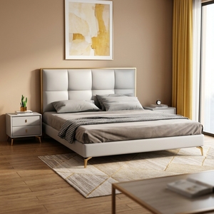Cabeceros de Cama Modernos Tapizados en Cuero PU con Marco de Madera de Pino, Tamaño Queen/King, para Hotel - Product Image 1