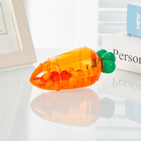 Boîte à bonbons en plastique en forme de carotte, design de dessin animé, rechargeable, décoration de fête de Pâques, boîte cadeau pour enfants - Promotion