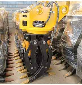หัวคีบไม้ไฮดรอลิกแรงสูง หมุนได้ 360 องศา สำหรับรถขุดขนาด 6 ตันขึ้นไป - Product Image 5