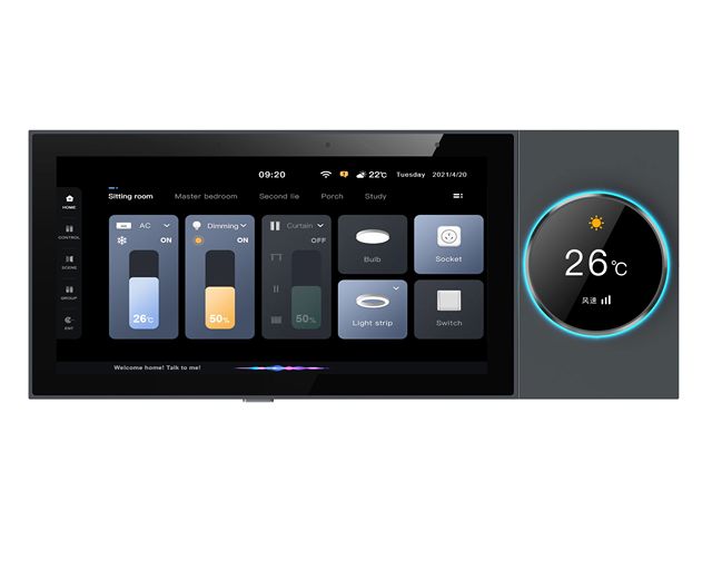 KLASS Google Alexa Voice 6-inhomeuya Central Control Intellighomebackground Smartglass Glass Music New Smart Home Free Zigbee