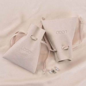 Bolsa de Terciopelo Personalizada al por Mayor con Logotipo para Joyería, Pequeña Bolsa de Regalo con Cordón, Bolsa de Almacenamiento, Bolsa con Cordón para Joyería - Product Image 6