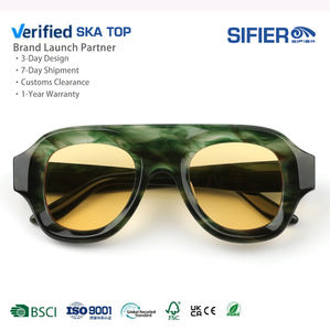 نظارات شمسية فاخرة عالية الجودة للبيع بالجملة، نظارات شمسية كبيرة الحجم موديل 2024 عصرية للرجال والنساء - Product Image 1