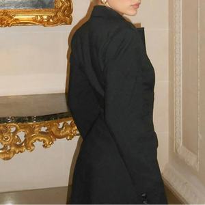 OEM Robe décontractée élégante pour femmes de taille haute à manches longues, couleur unie, blazer flatteur, mini robe pour femmes - Product Image 3