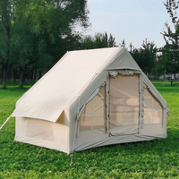 Tente de camping gonflable automatique double couche 3000+ imperméable en PVC, quatre saisons, pliable, portable, pour 8 à 12 personnes, pique-nique en plein air