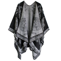 Châle d'hiver long pour femme, personnalisable, imprimé totem vintage, effet fausse fourrure cachemire, réversible, en acrylique, idéal pour les fêtes et banquets