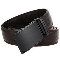 Ceinture en cuir décontractée pour homme LY33-21968-5, 3,0 cm, résistante à l'usure, en cuir de vachette, ceinture de travail automatique avec boucle en métal