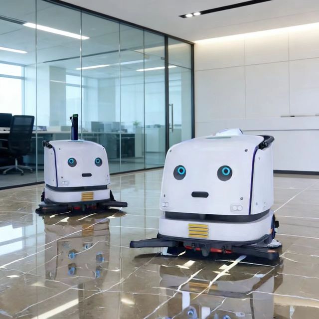 Intelligent IMOP Commercial Cleaning Robot App-Controlled Auto Charge Dirt Disposal Mopping Floor Scrubber for Airport Waiting