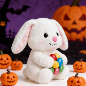 Peluche Lapin Blanc Mignon à Oreilles Tombantes avec Rembourrage en Polyester et Coton PP, Design Animal Créatif, Cadeau d'Anniversaire pour Enfants - Product Image 5