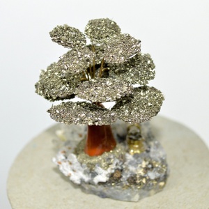 Life Tree Natural Pyrite Tree on Quartz <b>Crystal</b> Stand Collectible <b>Cluster</b> <b>Crystal</b> Of Life Gemstone Tree Art Decoration Gifts - Product Image 2