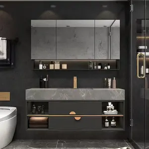 אירופאי סגנון מודרני צף אמבטיה העליון כיור יחיד סטים ארון היון עם כיור