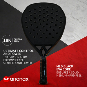 <span class=keywords><strong>Racchetta</strong></span> <span class=keywords><strong>da</strong></span> Padel <span class=keywords><strong>Professionale</strong></span> Arronax in Carbonio 18K con Nucleo in EVA Nero MLD Personalizzabile <span class=keywords><strong>Racchetta</strong></span> <span class=keywords><strong>da</strong></span> <span class=keywords><strong>Tennis</strong></span> Paddle ad Alta Potenza - Product Image 1