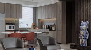 Estantes Abiertos de Madera de Estilo Moderno para Almacenamiento con Juegos de Pared para TV con Acabado de Madera en el Comedor - Product Image 3