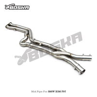 Tuyau d'échappement intermédiaire Boska SUS304 2,5 pouces 2,75 pouces pour BMW X3M/X4M F97/F98 3.0T 2019-2023 avec tuyau en Z/X