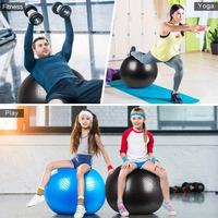 Ballon de yoga gonflable personnalisé en PVC de 65 cm avec pompe pour l'entraînement, le yoga, la gym et le Pilates
