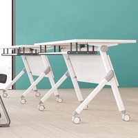 Table de formation pliante pliable de réunion de bureau d'école commerciale avec des roulettes