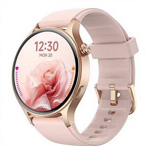 Montre connectée <span class=keywords><strong>Fitpolo</strong></span> pour femmes, écran tactile AMOLED 1,3 pouces, tracker d'activité physique, compatible iOS/Android, possibilité de passer/recevoir des appels, moniteur de fréquence cardiaque/SpO2, 3ATM - Product Image 1