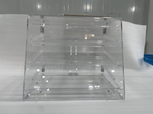 Estante de exhibición de panadería de acrílico transparente con letrero de primavera para presentar pasteles, panes, pasteles - Product Image 2