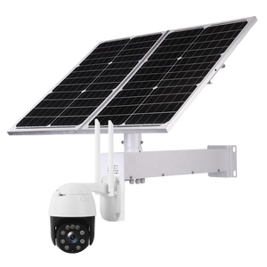 Wireless Solar <b>Camera</b> 80W 40AH Battery Powered <b>IP</b> <b>Camera</b> PTZ 3.6mm 1080P 2MP Dual Light Color Video Human Detection CamHi W8B-CA - Product Image 1