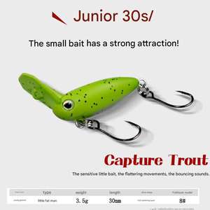 Gli anni '30 affondano rapidamente 3.5g 30mm eccellente stile di nuoto lingua invertita I pesciolini catturano esche artificiali da pesca dura a manovella - Product Image 3