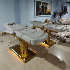 Modern Beauty Salon Equipment 4 Motor Electric Facial Spa Bed Gold Base Facial Spa Bed for Sale - Product Image 5